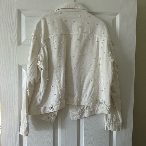 Super down - Pearl Denim Jacket in White - Picture 4 of 4